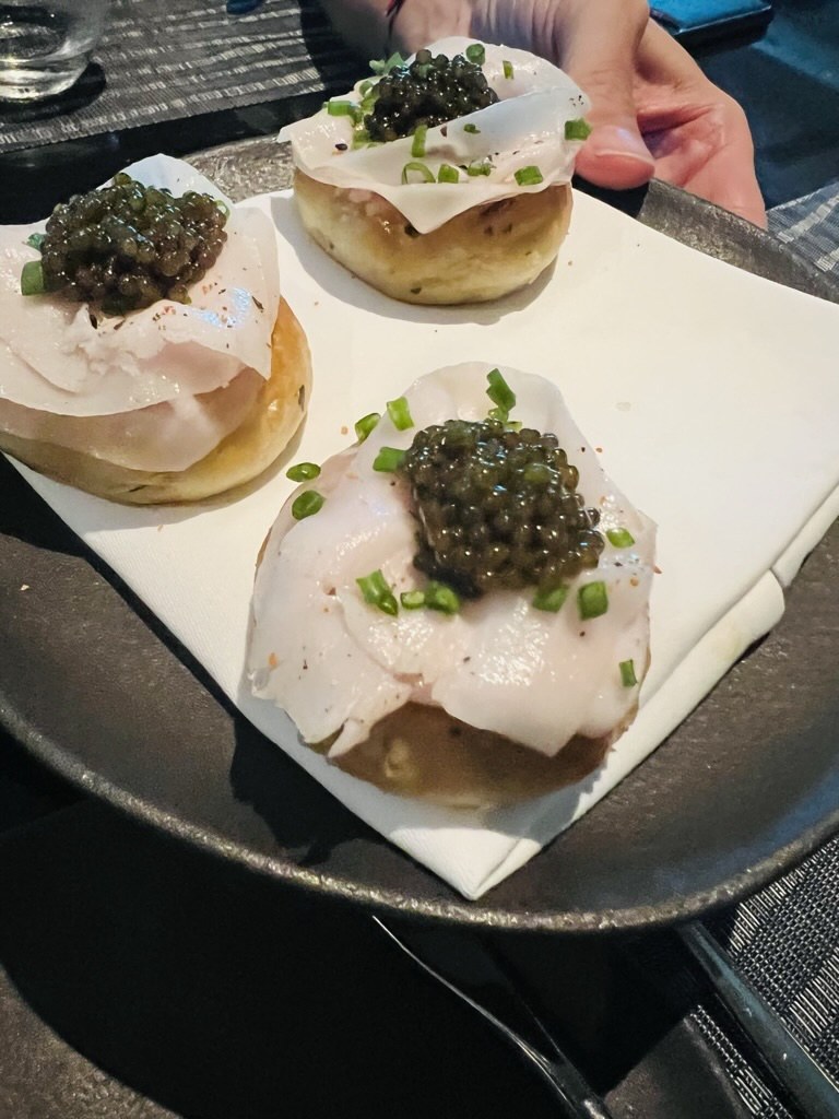 Scallop and caviar
