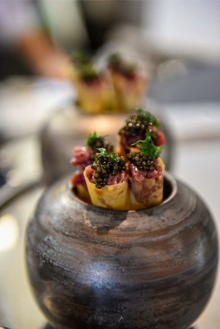 Tartlets with caviar