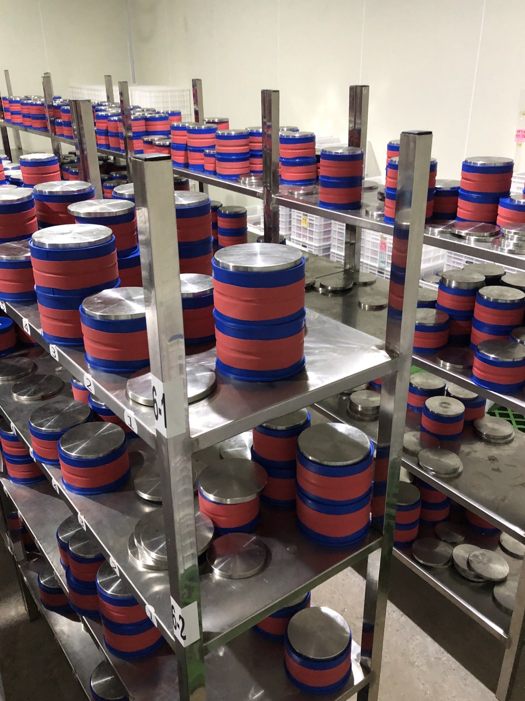 Master tins in cold storage